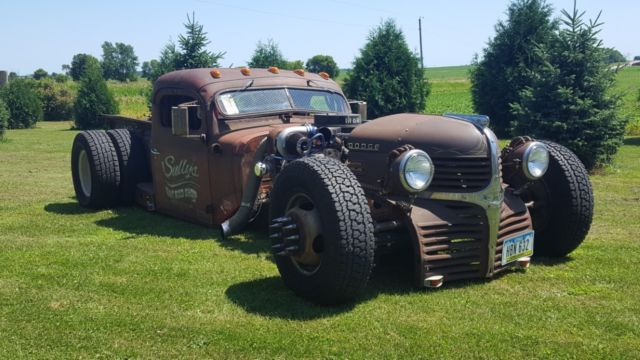 1946 dodge diesel rat rod ratrod twin turbo 6.9 liter international