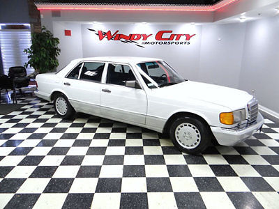 90 mercedes 560sel w126 luxury sedan only 63k miles dealer serviced htd leather!