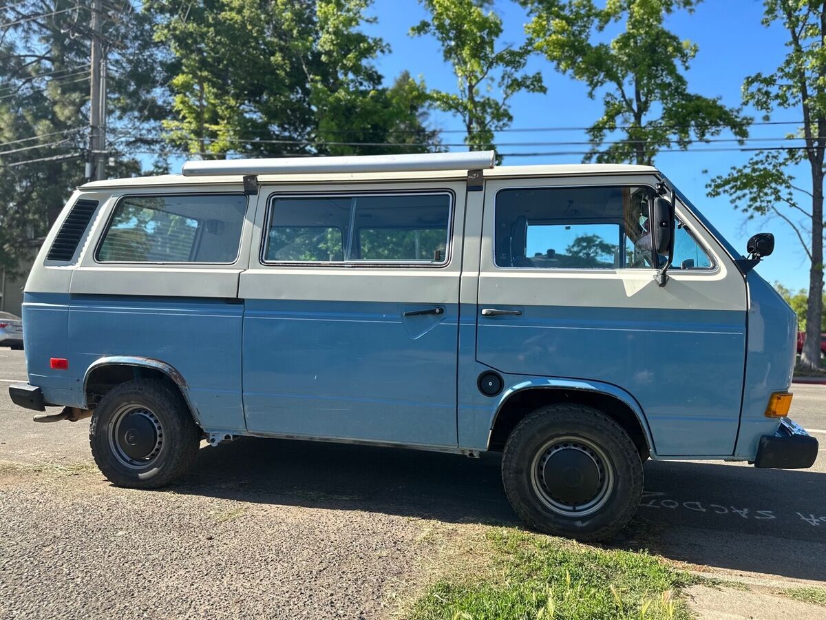 1984 volkswagen vanagon van blue rwd automatic sunroof