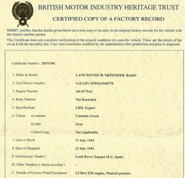 land rover defender 90 lhd 300tdi