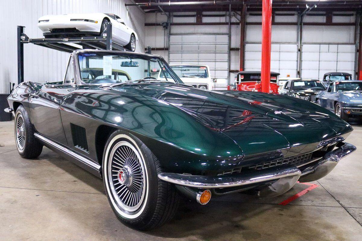 1967 chevrolet corvette convertible goodwood green 48438 miles