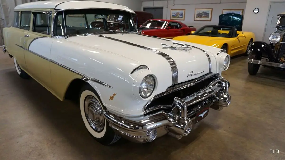 1956 pontiac chieftain, sun beige yellow & white with 140 miles available now!