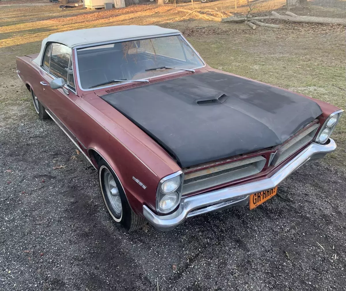 1965 pontiac gto convertible clone red tripower clone