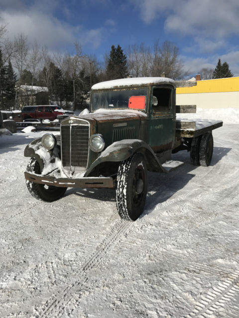 1936 international c40 stake bed truck barn find, runs, titled chevy ford