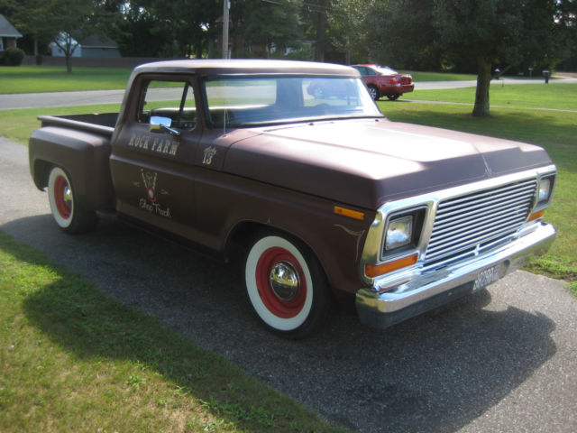 1975 ford f100 custom step-side pickup, 302ci, auto, chopped - sweet!!