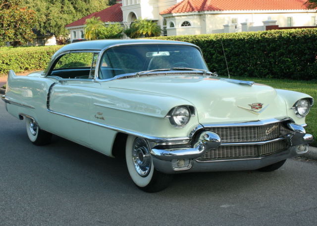 great color combination - older restoration 1956 cadillac coupe de ville - ac