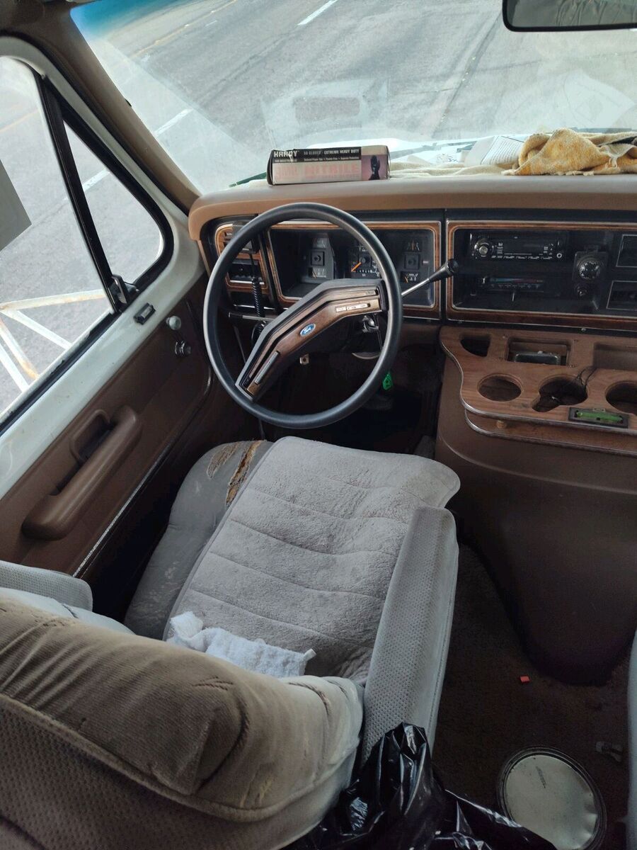 1989 ford e-350 econoline van white rwd automatic e350 cutaway van