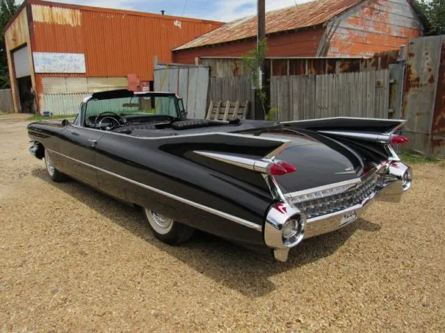1957 cadillac series 62 convertible. triple black, restored. # match