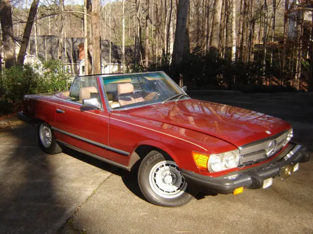 1981 mercedes benz 380 sl convertible! all records! one family!
