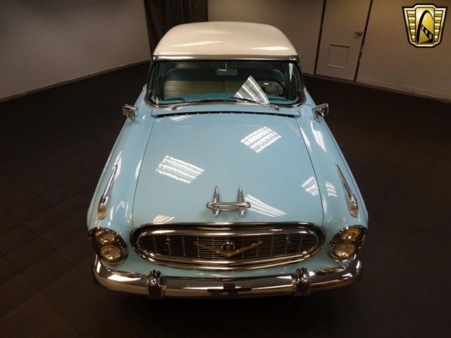 1957 nash ambassador 0 blue/black/white sedan 327 cid v8 3 speed automatic