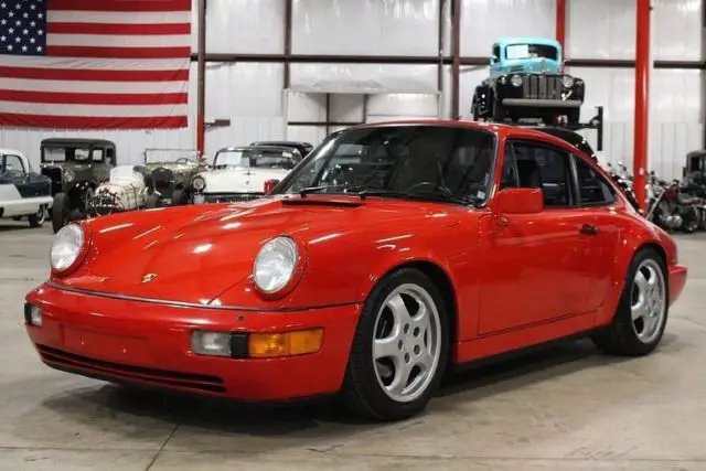 1991 porsche 911 carrera 4 83839 miles guard's red coupe 3.6l v6 5 speed manual