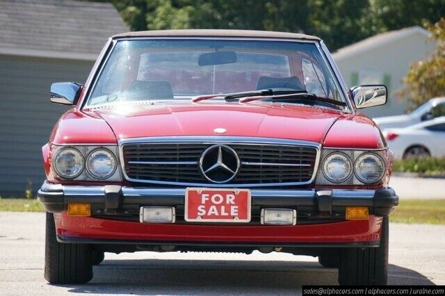 1987 mercedes-benz 560sl roadster signal red