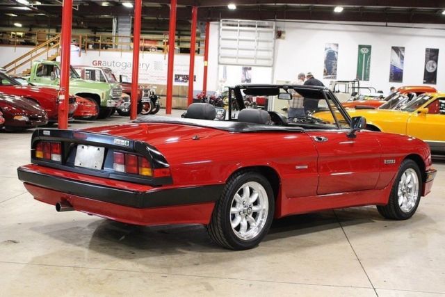 1987 alfa romeo spider 89004 miles rosso alfa convertible 2.0l l4 5 speed manua