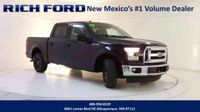 2017 ford f-150 xlt 4x2 xlt 4dr supercrew 6.5 ft. sb for sale in albuquerque, new mexico