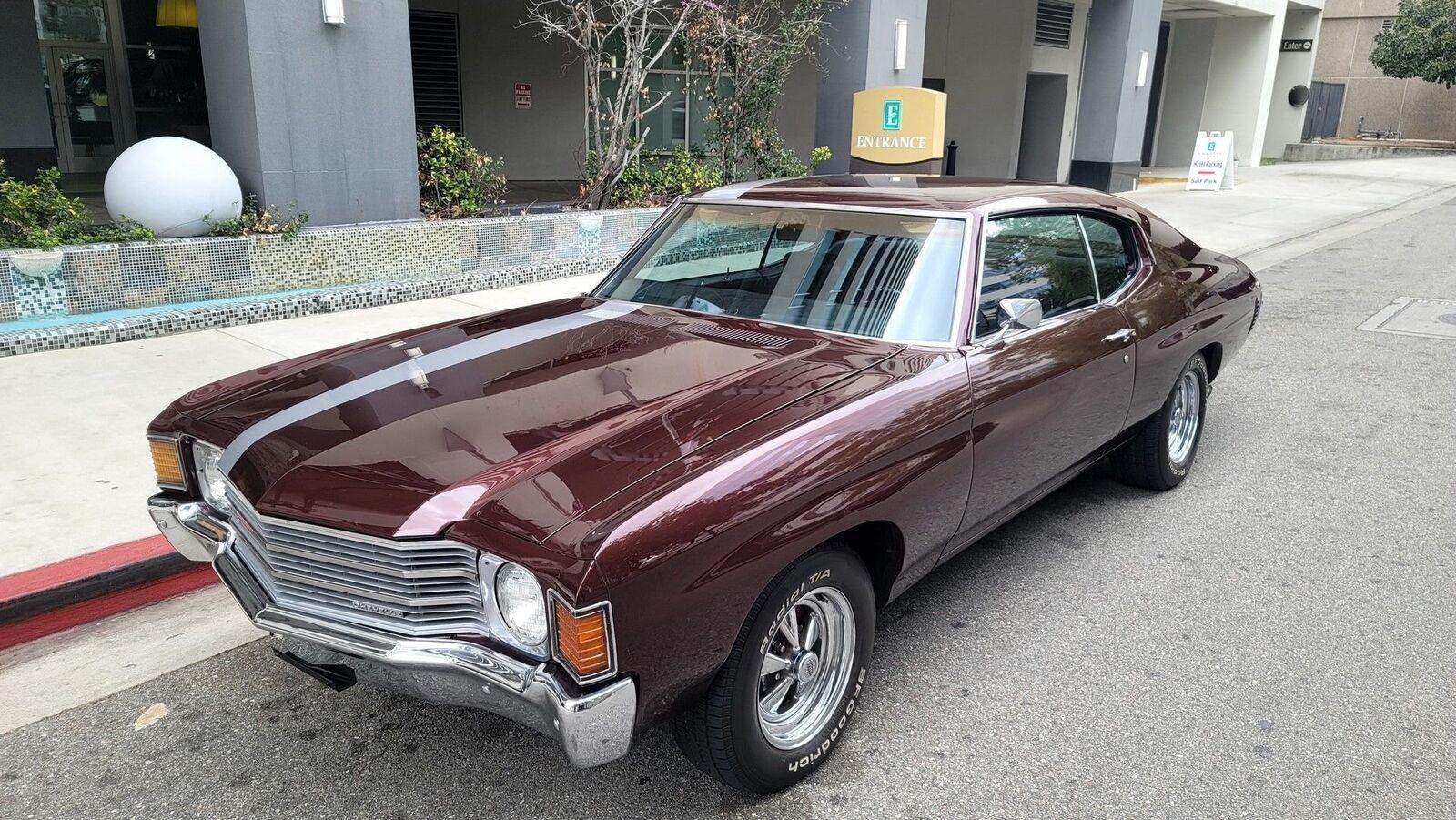 1972 chevrolet chevelle brown exterior over a black interior