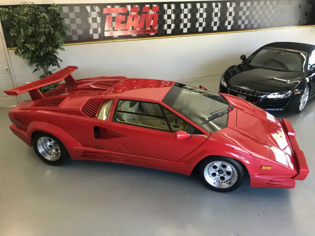 1989 lamborghini countach 25th anniversay - red/tan - 1 0f 658 - 5 spd - clean!!