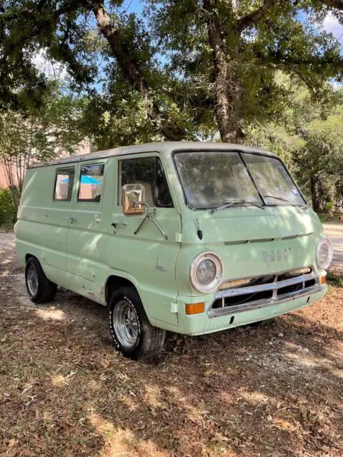 1965 dodge a100 van green rwd manual one side panel
