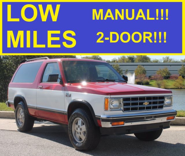 1985 chevrolet s10 blazer tahoe edition 2.8l v6 4x4 manual 2-door k5 86 87 84 83