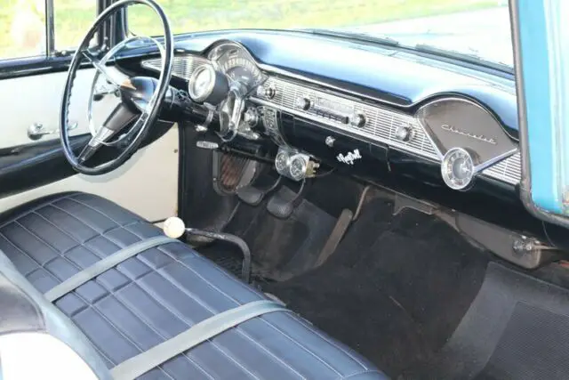 1956 chevrolet 210, 2 dr. post, v-8, 4 speed, patina paint, disc brakes