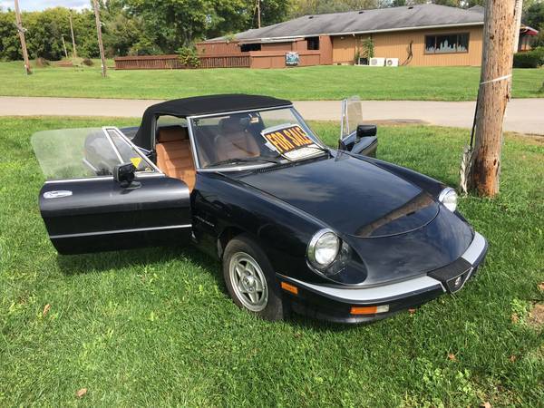 1989 black romeo spider veloce low mileage great condition. no reserve
