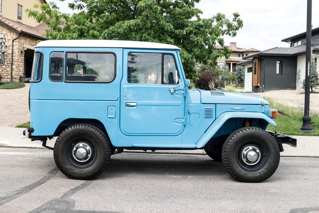 1977 toyota land cruiser blue manual original interior