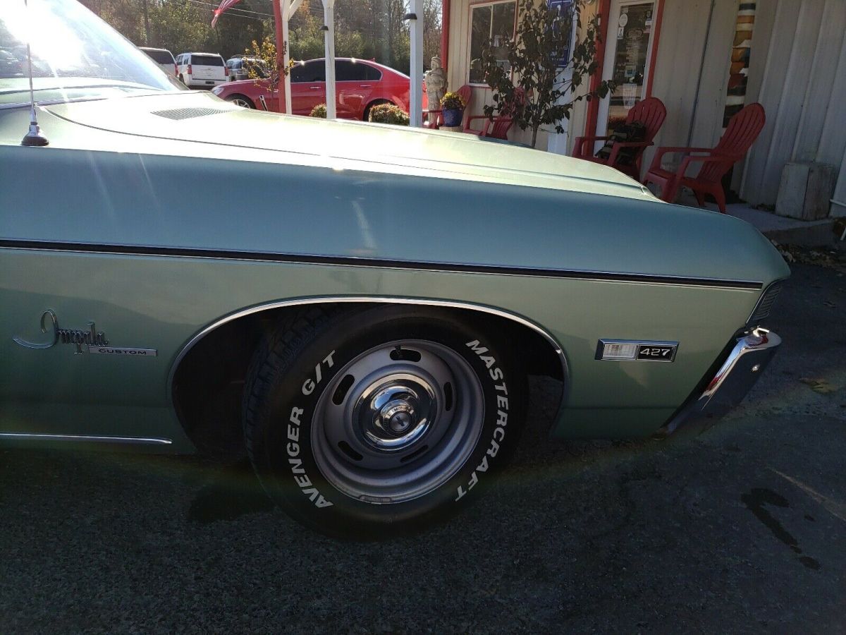1968 chevrolet impala green rwd automatic custom coupe
