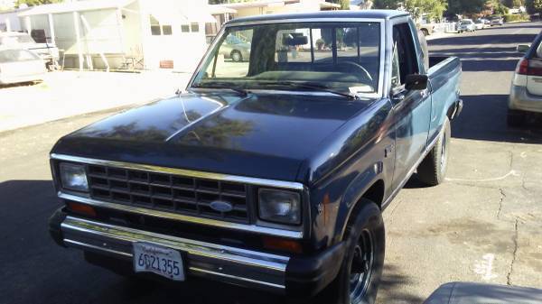1983 ford ranger xlt 4x4 pickup 2.8l v-6 5spd 48k orig. mi. cali truck