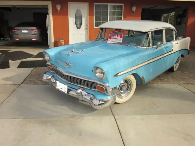 1956 two-tone chevrolet bel air off frame restore