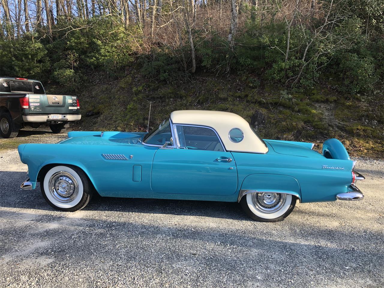 ford thunderbird peacock blue & white
