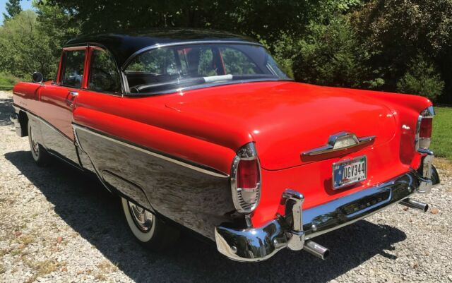 1956 mercury custom 2 door sedan 312 engine 3 speed manual red white black
