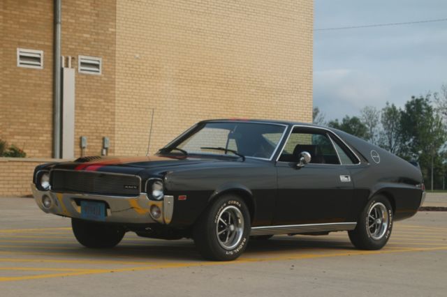 1969 amc amx - numbers matching- black on black-new low price-s