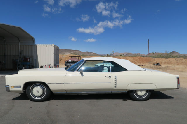 1971 cadillac eldorado convertible 500 ci. v8 california car, blue/yellow plates