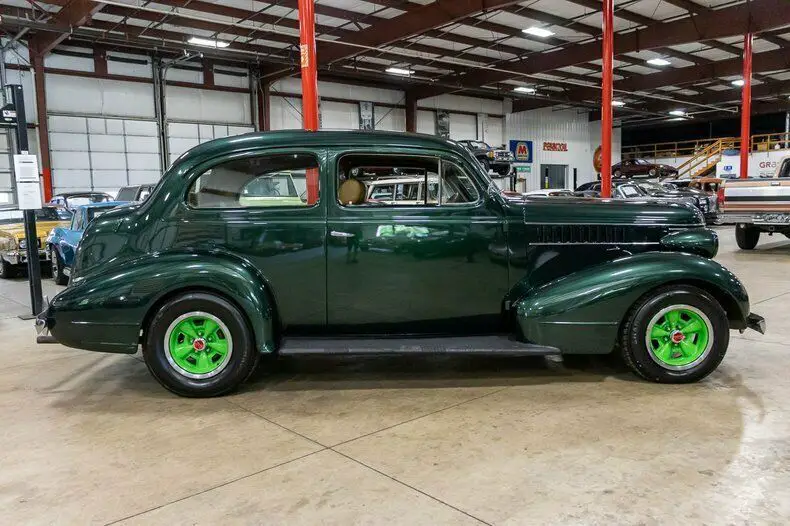 1938 pontiac deluxe 32115 miles green coupe v8 automatic