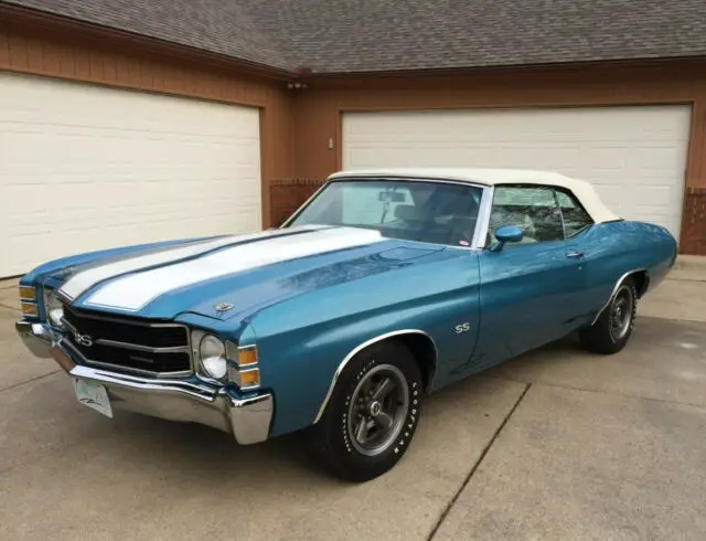 1971 chevrolet chevelle ss convertible - matching #s - excellent documentation