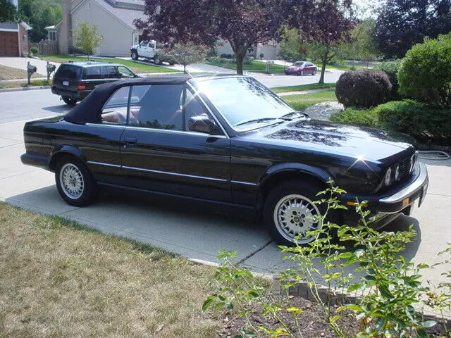 bmw 325ic black with red leather convertible in excellent condition