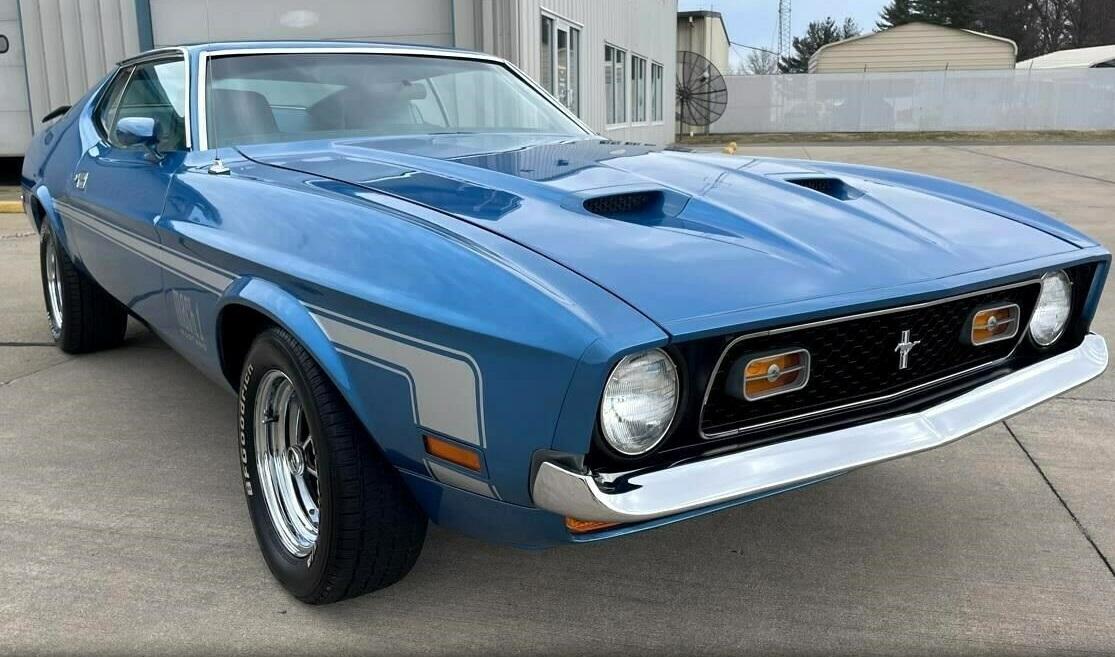 1972 ford mustang mach 1 fastback 6724 miles blue coupe 302 v8 automatic