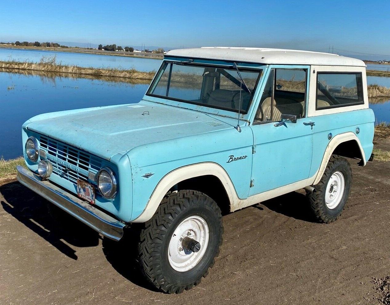 1967 ford bronco 289 v8 original light blue ford paint