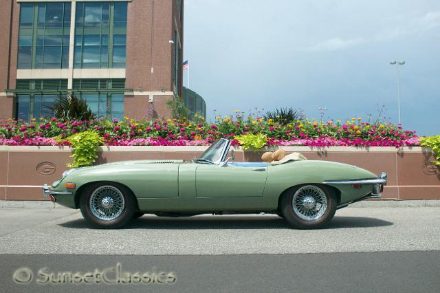 1970 jaguar xke e-type roadster willow green 52k original miles classic series 2