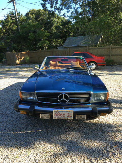 1977 mercedes benz 450sl roadster antique convertable blue palomino 4.5l v8