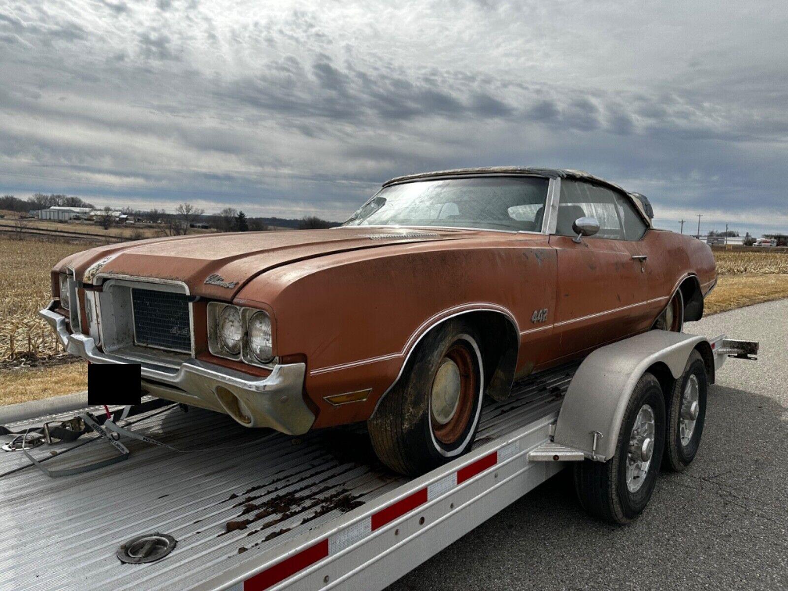 1971 oldsmobile 442 4 speed convertible with minimal body rust