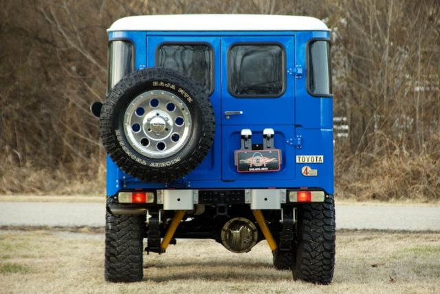 1976 toyota fj-40 land cruiser $110k restoration nicest one on ebay! voodoo blue