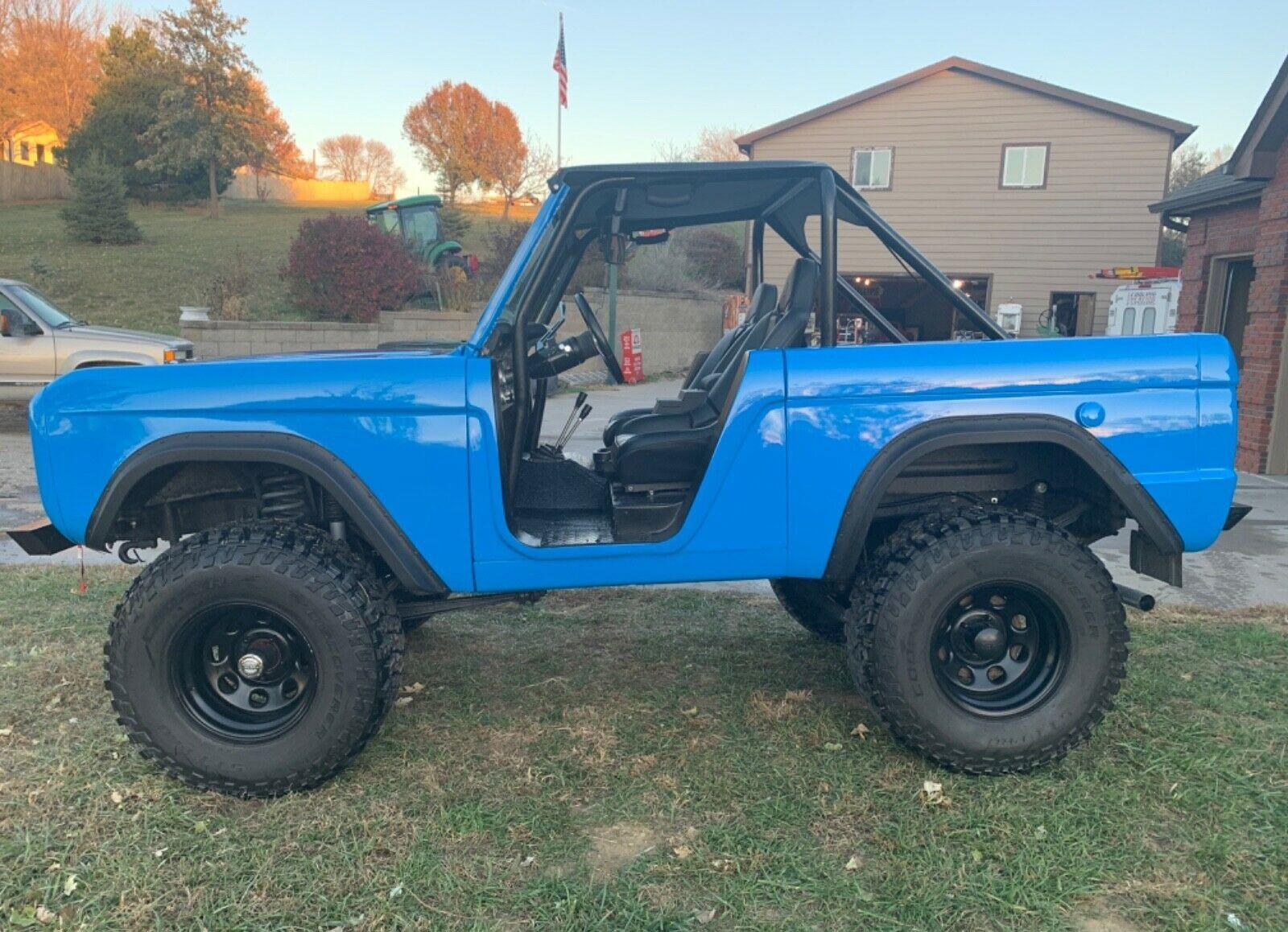 1974 ford bronco v8 automatic grabber blue