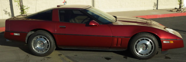 1987 chevrolet corvette base hatchback 2-door 5.7l dark red