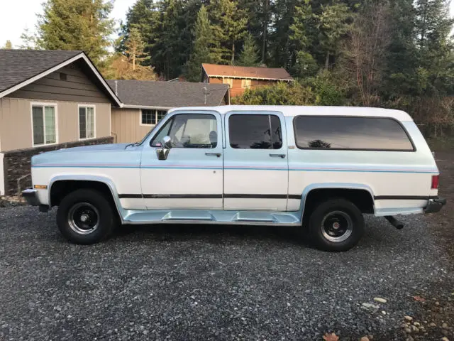 1989 chevy suburban 1500 silverado 4x4 ac no rust no reserve 3rd row