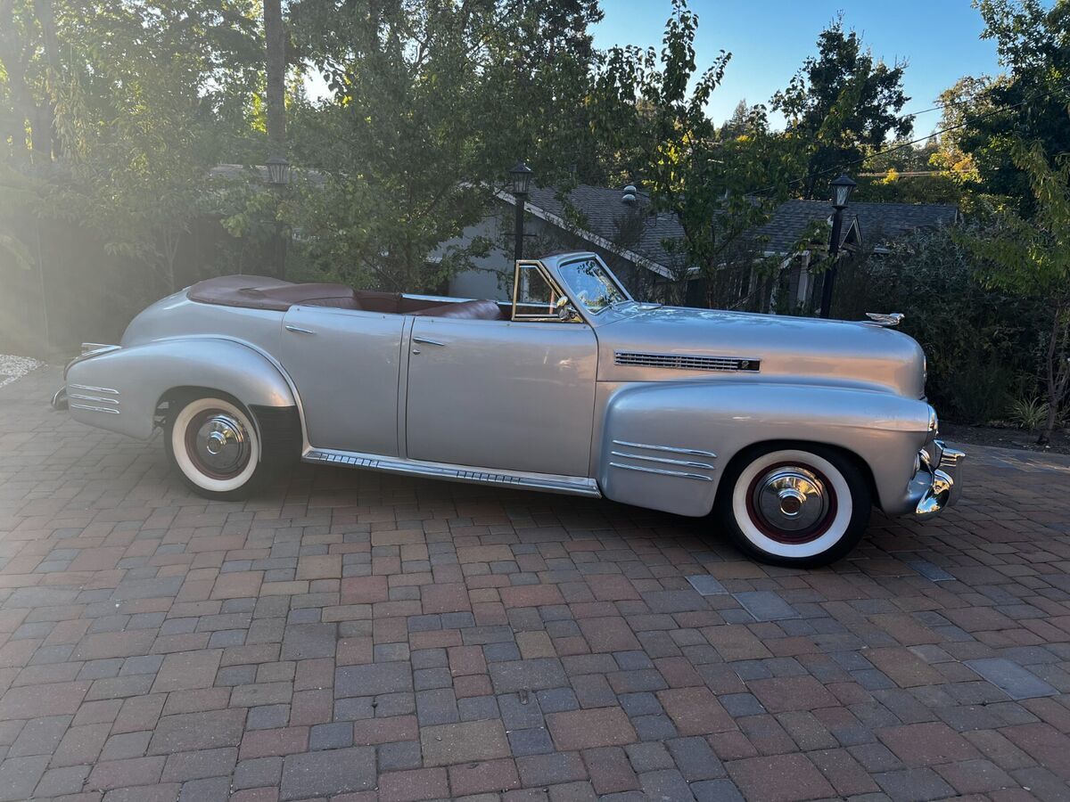 1941 cadillac series 62 4 door convertible silver v8 7.7 engine