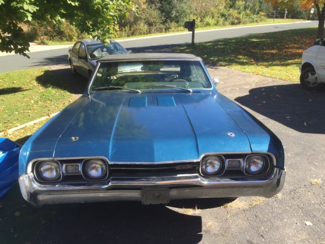 1967 oldsmobile 442 - 7.5l - midnight blue - chrome - matching numbers