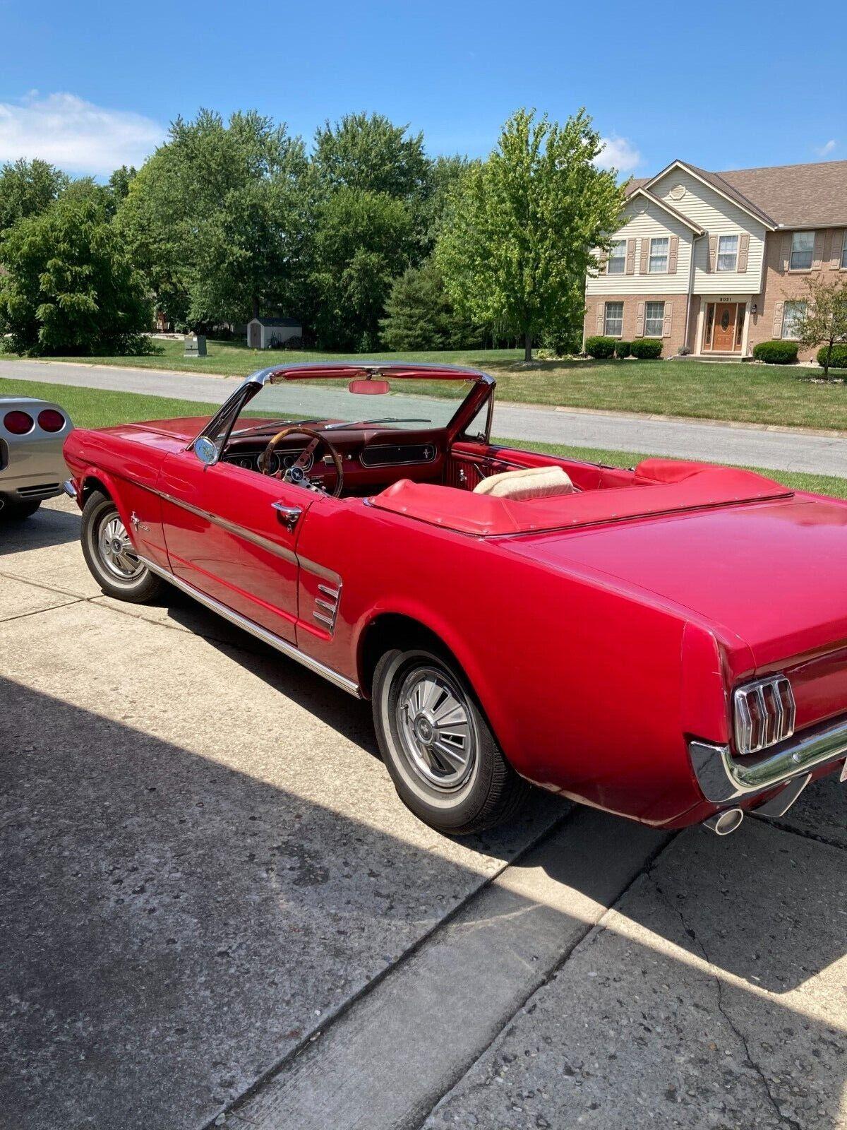 1966 ford mustang rebuilt engine power convertible top