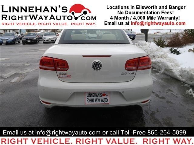 2012 volkswagen eos lux sulev lux sulev 2dr convertible for sale in bangor, maine