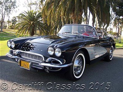 61 corvette-283/245 hp dual quad-4 speed-wonderbar-fresh restoration california*