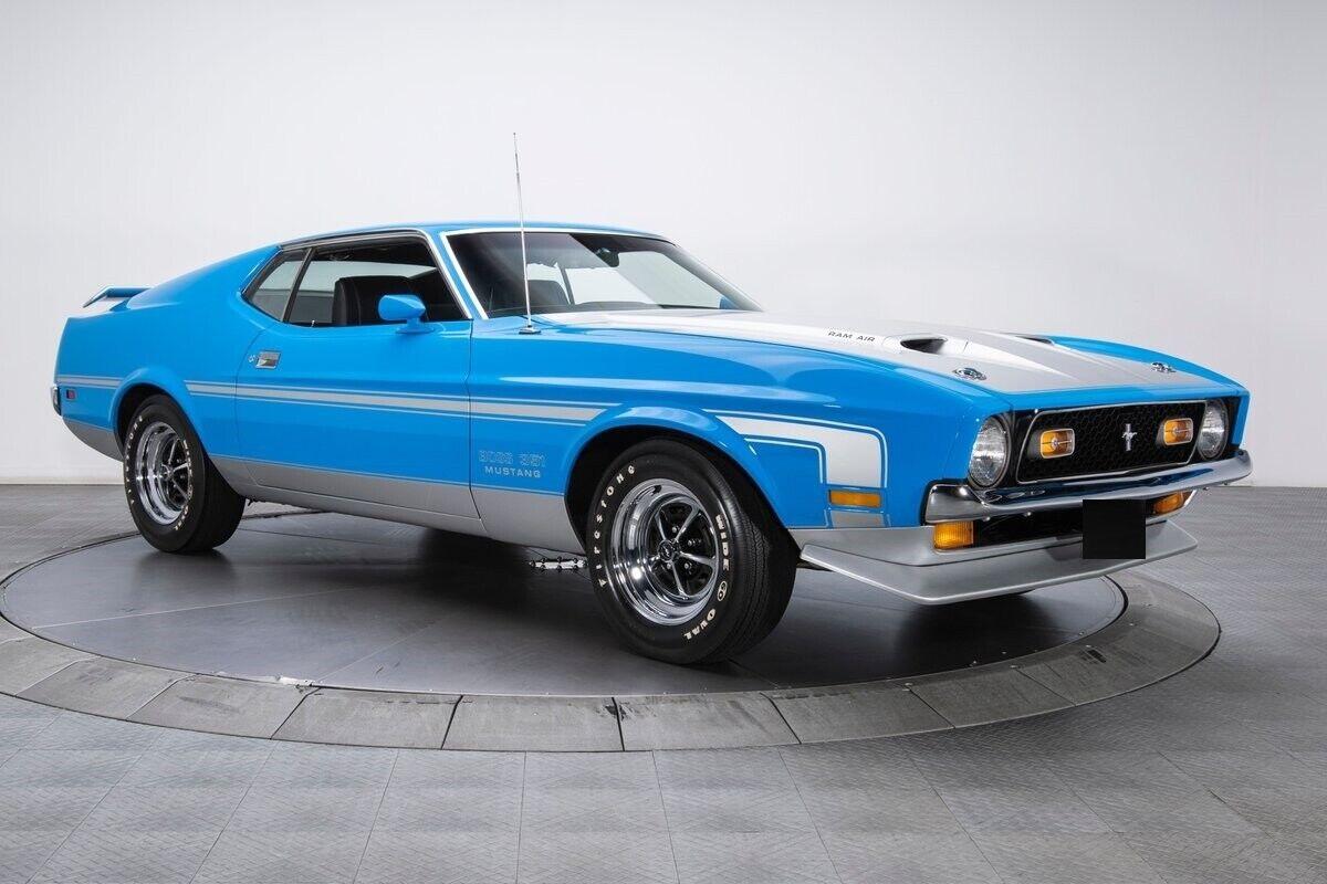 1971 ford mustang boss 351 grabber blue coupe 351 v8 49062 miles